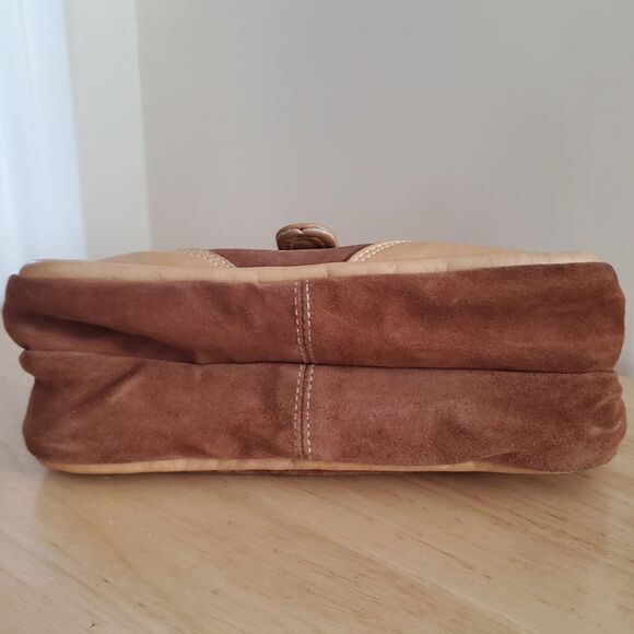 60s/ 70 Leather & Suede Shoulder Handbag Top Flap Purse Artisan Crafted OOAK Vtg - Picture 13 of 16